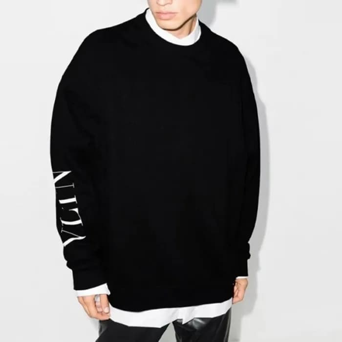 발렌티노 남성 베이직 블랙 맨투맨 - Valentino Mens Black Tshirts … - 1
