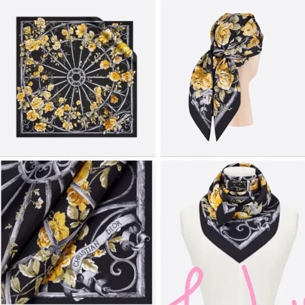 디올 여성 블랙 스카프 - Dior Womens Black Scarf - di797x - 1