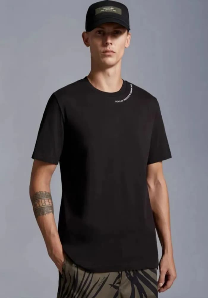 몽클레어 남성 블랙 티셔츠 - Moncler Mens Black Tshirts - moc1… - 1