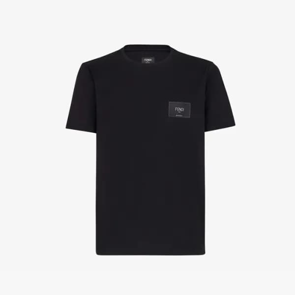 펜디 남성 블랙 티셔츠 - Fendi Mens Black Tshirts - fec380x - 1