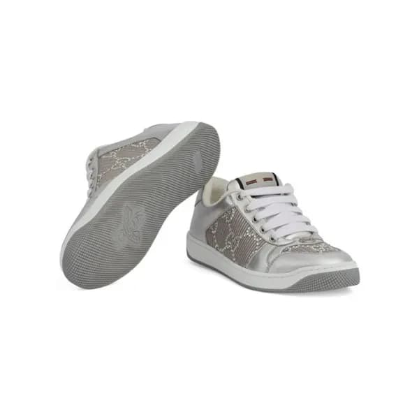 구찌 남/녀 실버 스니커즈 - Gucci Unisex Silver Sneakers - gu… - 1