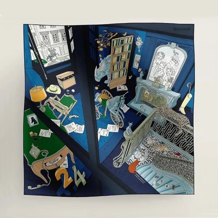 에르메스 여성 블루 스카프 - Hermes Womens Blue Scarf - acc219… - 1