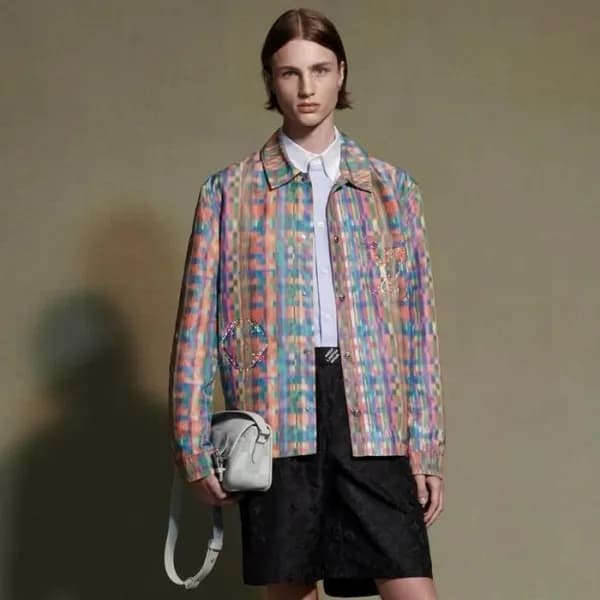 루이비통 남성 체크 셔츠 - Louis vuitton Mens Flanal Shirts -… - 1