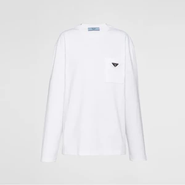 프라다 남성 라운드 긴팔티 - Prada Mens Round Tshirt - prc7764… - 1