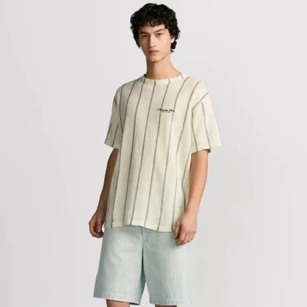 디올 남성 라운드 반팔 티셔츠 - Dior Mens Round Tshirt - dic792… - 1