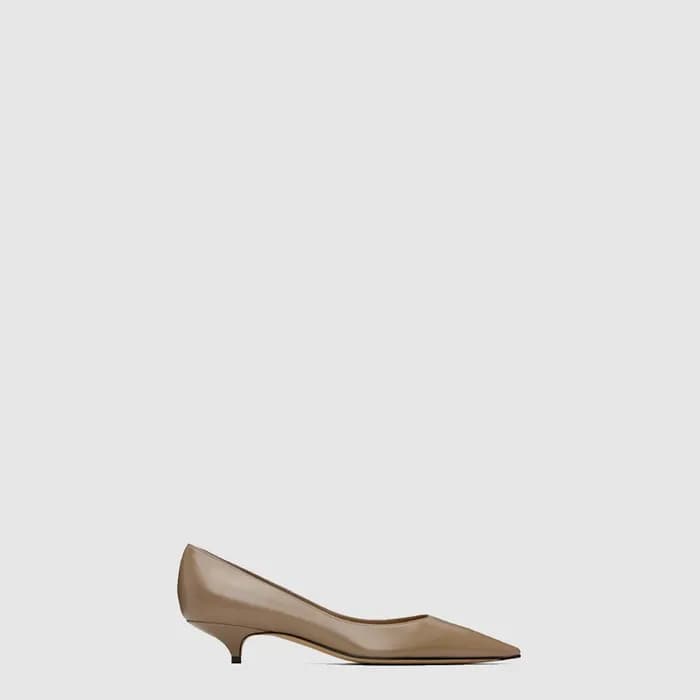 더 로우 여성 가죽 키튼 힐 - The Row Leather Kitten Heel - th… - 1