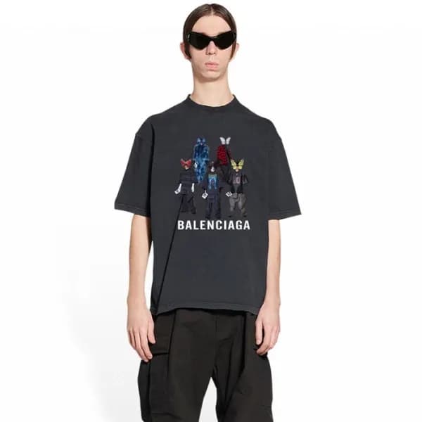 발렌시아가 남성 라운드 반팔 티셔츠 - Balenciaga Mens Round Tshirt… - 1