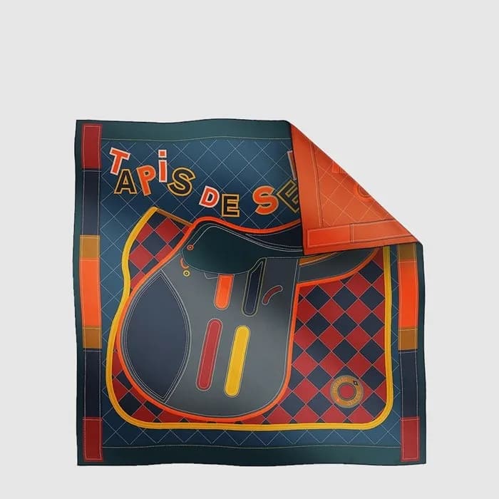 에르메스 여성 타피스 드 셀 양면 스카프 - Hermes Womens Tapis de Selle Double Face Scarf - acc8849x - 1