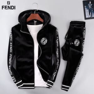 Fendi 2018 Mens Casual Velvet Training Clothes&Pan… - 1
