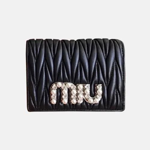 MiuMiu 2018 Ladies Matelassé Nappa Leather Wallet … - 1