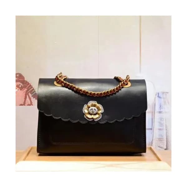 Coach Parker Leather Chain Shoulder Bag,26cm - 코치 … - 1