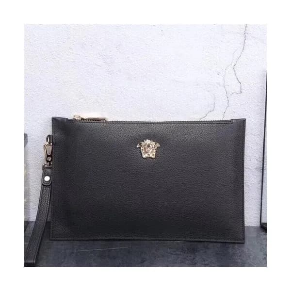 Versace Leather Clutch Bag,28CM - 베르사체 레더 남성용 클러치백… - 1