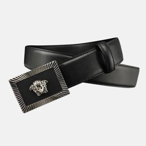 Versace 2019 Collection Mens Medusa Steel Buckle L… - 1