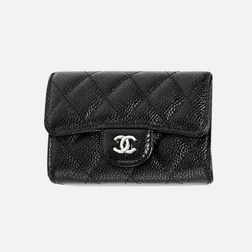 Chanel 2019 Womens CC Logo Cavier Card Holder - 샤넬… - 1