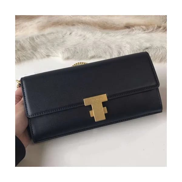 Tory Burch Leather Black Juliette Chain Shoulder B… - 1