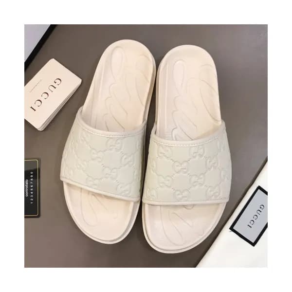 Gucci 2019 Mens Logo Leather Slipper - 구찌 남성 로고 레더… - 1