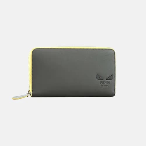 Fendi 2019 Leather Zip Round Wallet - 펜디 남여공용 레더 지… - 1