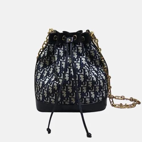 Dior 2019 Oblique Bucket Chain Shoulder Bag,25CM -… - 1