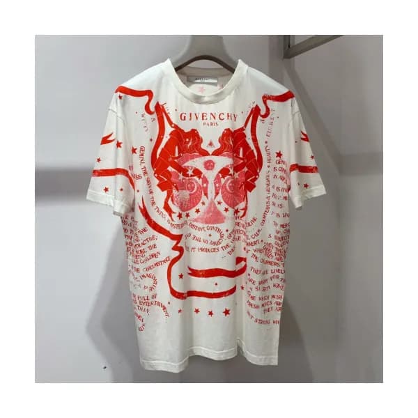 Givenchy 2019 Mens Logo Oversize Cotton Short Slee… - 1