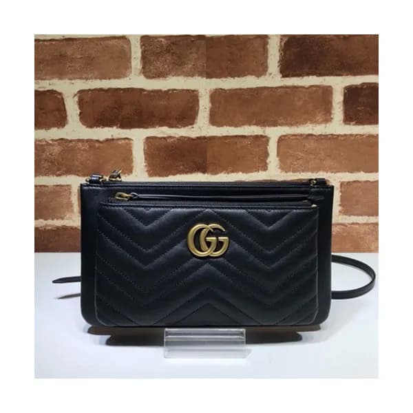 Gucci 2019 Marmont Matlase Clutch Bag / Shoulder C… - 1