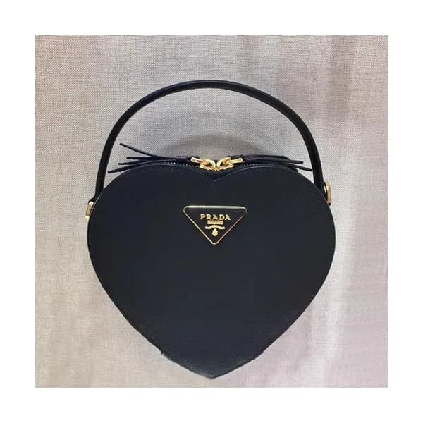 Prada 2019 Women Leather Odette Heart Tote Shoulde… - 1