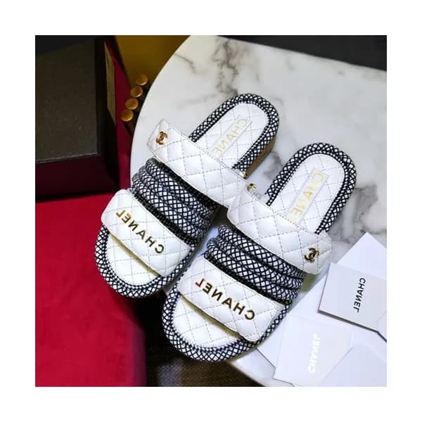 Chanel 2019 Ladies Leather Slipper - 샤넬 2019 여성용 레… - 1