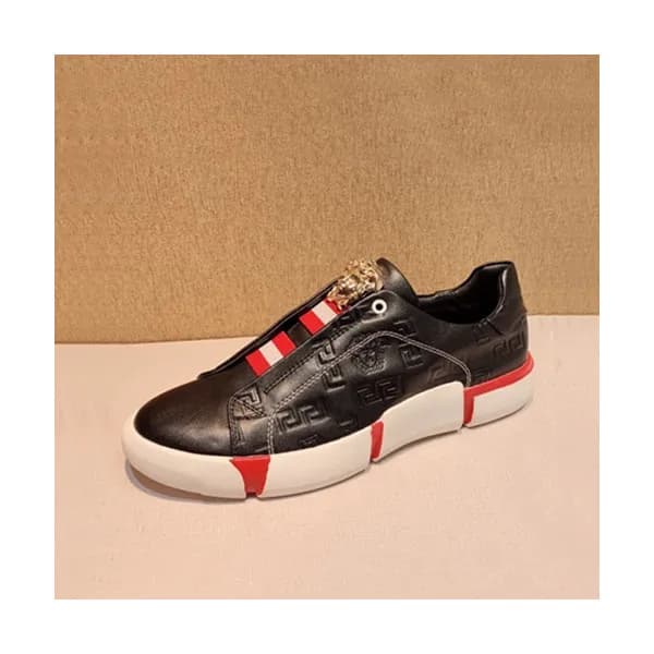 Versace 2019 Mens Leather Sneakers - 베르사체 2019 남성용… - 1