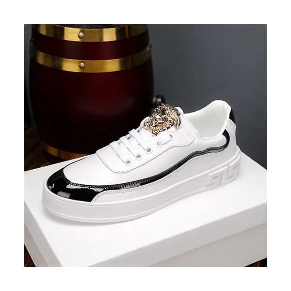 Versace 2019 Mens Leather Sneakers - 베르사체 2019 남성용… - 1