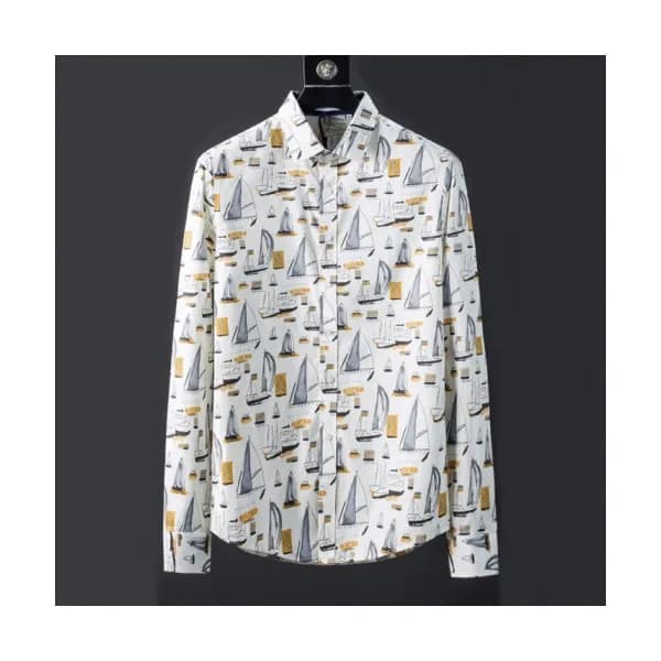 Louis vuitton 2019 Mens Logo Slim Fit Cotton shirt… - 1