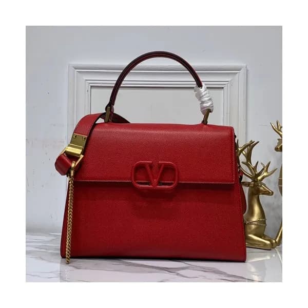Valentino 2019 Leather Vsling Tote Shoudler Bag,30… - 1