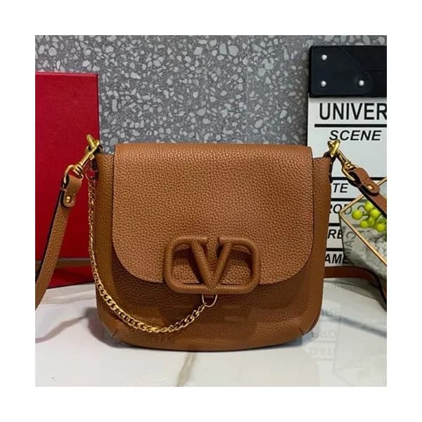 Valentino 2019 Leather Vring Shoudler Bag,16CM - 발… - 1
