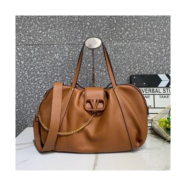 Valentino 2019 Leather Vsling Large Tote Shoudler … - 1
