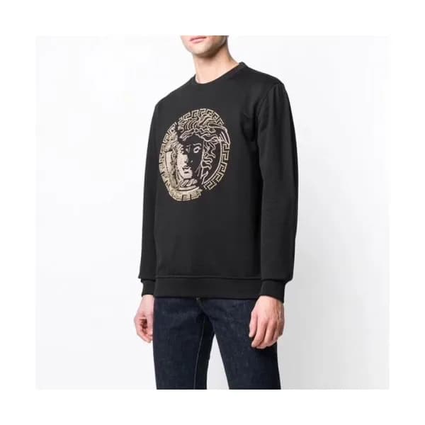 Versace 2020 Mens Medusa Crew-neck Cotton Tshirts … - 1