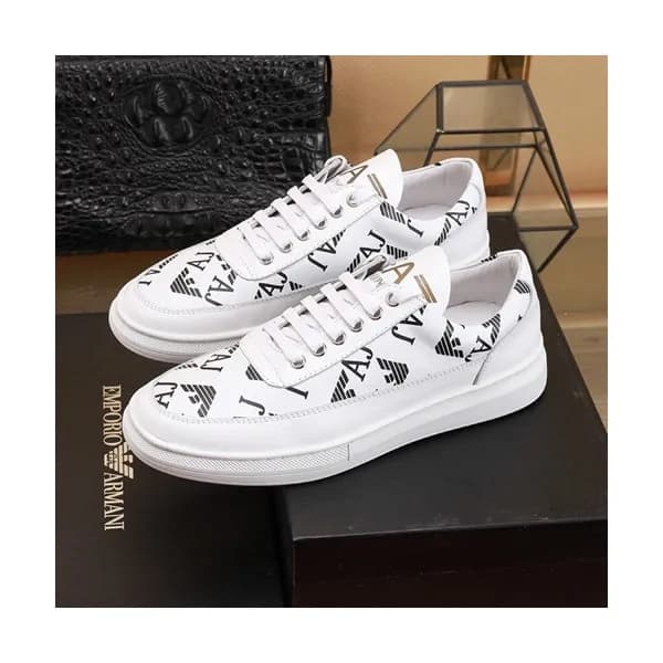Armani 2020 Mens Leather Sneakers - 알마니 2020 남성용 … - 1