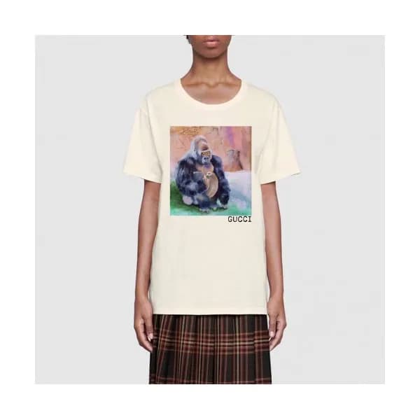 [매장판]Gucci 2020 Mm/Wm Logo Cotton Crew neck Short … - 1