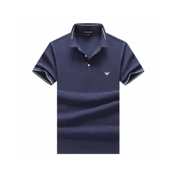 [알마니]Armani 2020 Mens Logo Cotton Short Sleeved Po… - 1