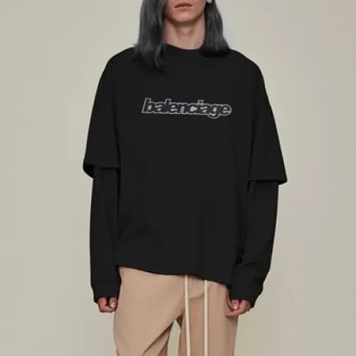 [발렌시아가]Balenciaga 2020 Mens Logo Crew-neck Cotton … - 1