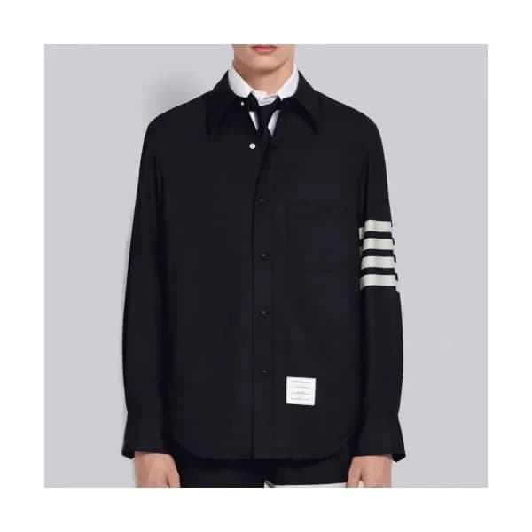 Thom Browne Mens Dress Shirts - 톰브라운 남성 네이비 셔츠 - T… - 1