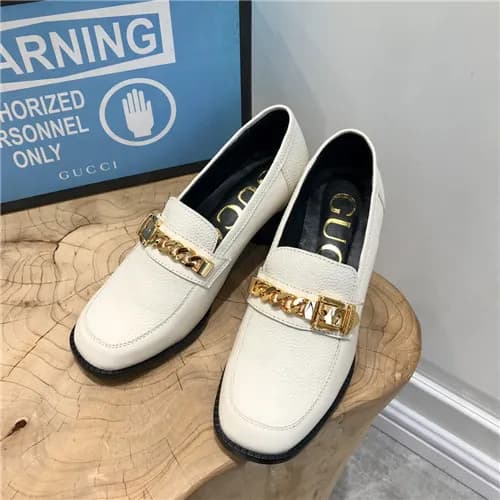 Gucci 2021 Women's Leather Middle Heel Loafer … - 1