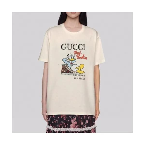 Gucci Mm/Wm Logo Short Sleeved Tshirts Ivory - 구찌… - 1