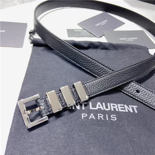 Saint Laurent 2021 Women's Leather Belt,2.0cm,… - 1