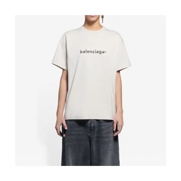 Balenciaga Mm/Wm Logo Cotton Short Sleeved Tshirt… - 1