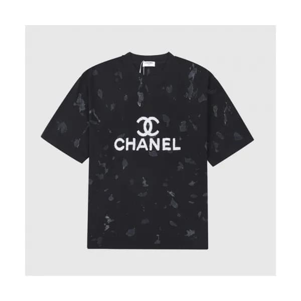 Chanel Womens 'CC' Logo Cotton Short Slee… - 1