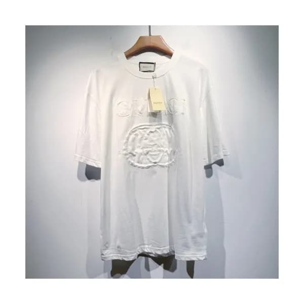 [트렌디]Gucci Mm/Wm Logo Short Sleeved Tshirts Ivory… - 1