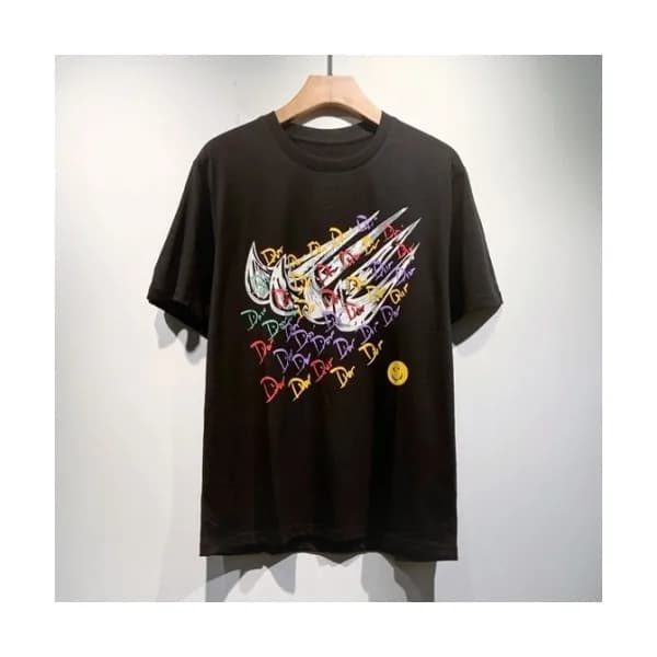 [트렌디]Dior Mm/Wm Casual Crew-neck Short Sleeved Ts… - 1
