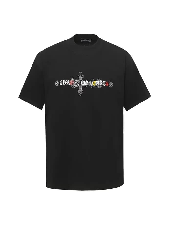 크롬하츠 남성 라운드 반팔티 - Chrom Hearts Mens Round Tshirt -… - 1
