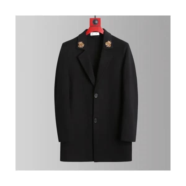 Dior Mens Business Modern Cashmere Coats Black - 디… - 1