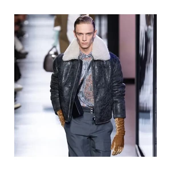 Dior Mens Logo Modern Leather Jackets Black - 디올 … - 1