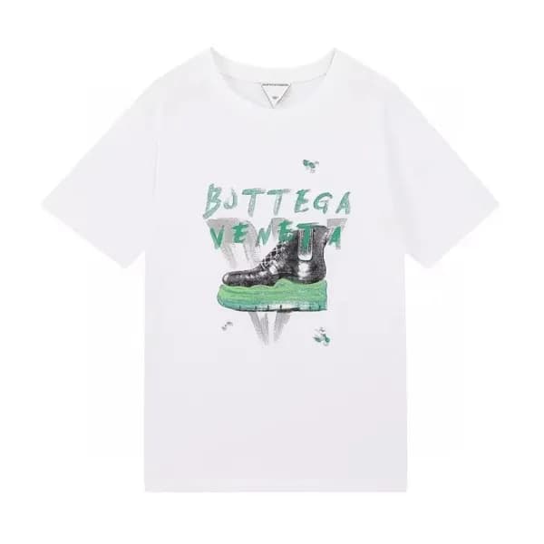 보테가 남성 크루넥 화이트 반팔티 - Mens White Tshirts - bot0241x - 1