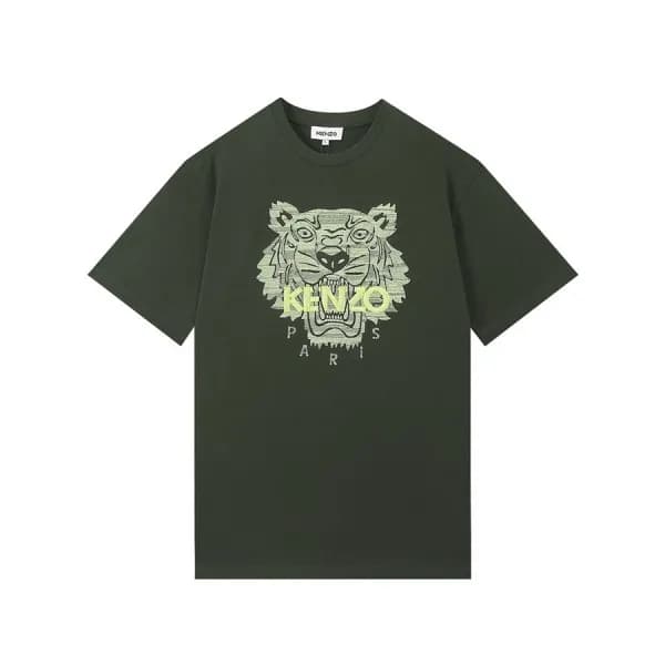 겐조 남성 그린 크루넥 반팔티 - Mens Green Tshirts - ken0187x - 1
